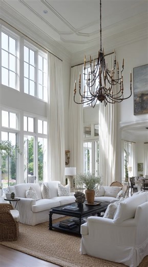 4.7K views · 81 reactions |  Floor-to-ceiling windows with flowing linen drapes make this space light and airy — save this look if classic plantation style is your vibe #fblifestyle | Prime Real Estate Inc. | Facebook