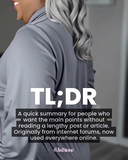 What Does TL;DR Mean?