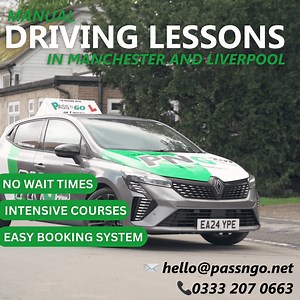 #Manchester and #Liverpool did you know we have instructors in your area? 🚗 With availability as early as Saturday morning, secure your lessons before their diaries fill up! Book your first driving lesson with us today: 🌐 www.passngo.net/ourprices 📨 hello@passngo.net 📞 0333 207 0663 #drivinglessons #passngo #drivinginstructors | Pass N Go Driving School