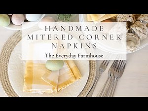 Handmade Napkins with Mitered Corners