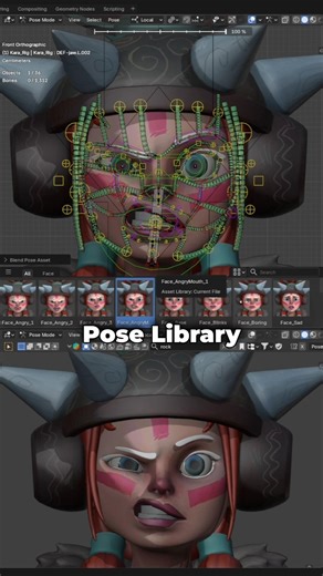 Testing new rig in Blender #animation #rigging #blender3d