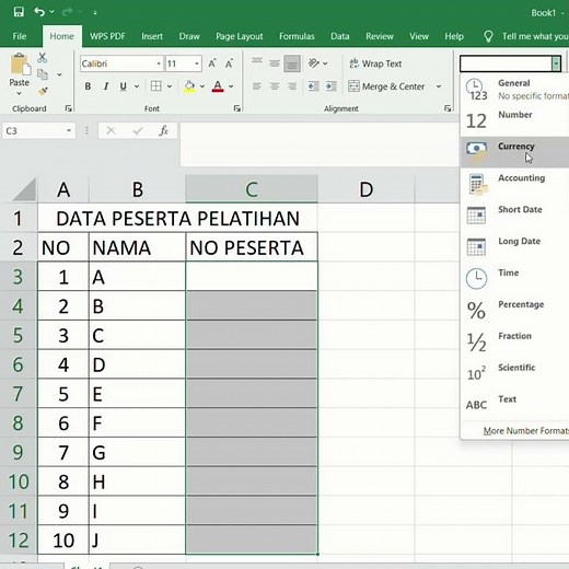 MENULIS ANGKA DI EXCEL