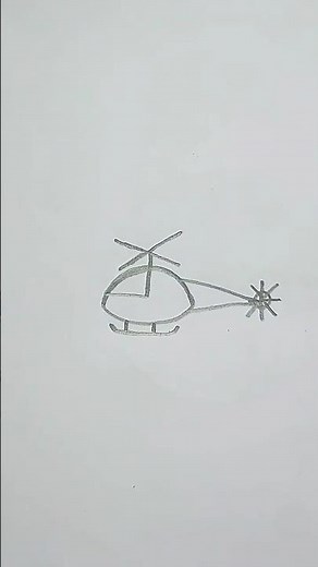 “Easy Helicopter Drawing | Simple Sketch for Beginners | Art Shorts”