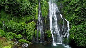 Beautiful waterfall in Bali, Indonesia.