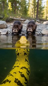 Wolverines Fight Off Giant Anaconda! #animals #wildlife #fight | Team Stories