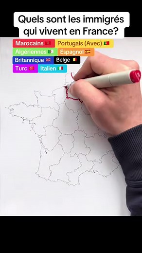Où sont les immigrants français ? #map #fyp #france #immigrante #français