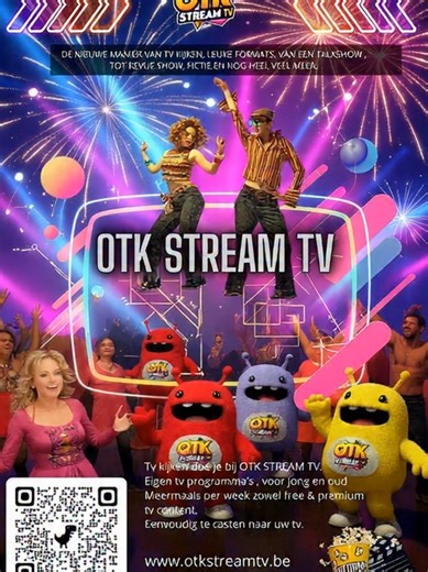 Zet je Tv binnenkort op OTK STREAM TV, Makkelijk te casten naar TV, via google chromecast, Content voor jong en oud. www.otkstreamtv.be