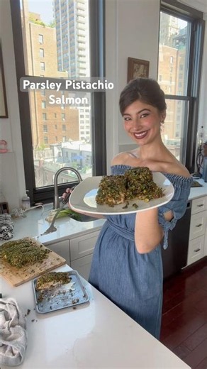 Simply Glamorizing Everyday Cooking | Parsley Pistachio Salmon