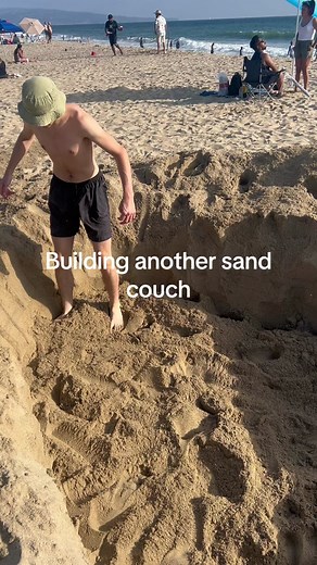 another successful bday sand convo pit 🏖️ | sand couch