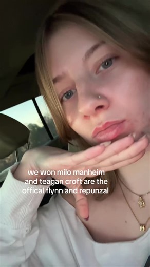 Milo Manheim and Teagan Croft as Flynn and Rapunzel