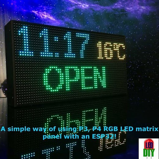 RGB MATRIX PANEL SHIELD FOR ESP32 Mini32 and 30P WROOM-32 Development Board