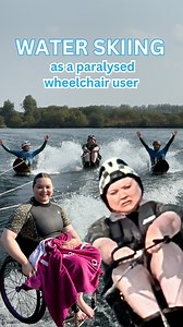 Telling my physio and doctor that this is the best way to stretch my wrist now… I went WATER SKIING, swallowed a lot of water and forgot to smile for every photograph! Thanks @access_adventures_yandc for the best day! This is my year for trying new things, what should I try next? 👀 #waterskiing #parasport #adaptivesports #wheelchairlife #comedy | Amy E Pohl