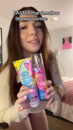 EASTER marshmallow shower routine 🐣🍡☁️