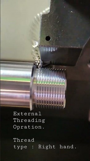 External threading operation in cnc center...