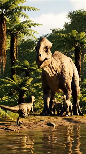 Compsognathus vs a territorial Pachycephalosaurus in a Prehistoric World