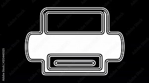 Printer. Looping footage has 4K resolution. Encoder Prores 4444. Stock Video