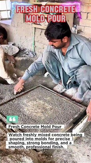 Fresh Concrete Mold Pour for Perfect Precast Finish