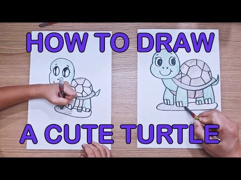 How to Draw a Cute Turtle | Easy Drawing for Kids