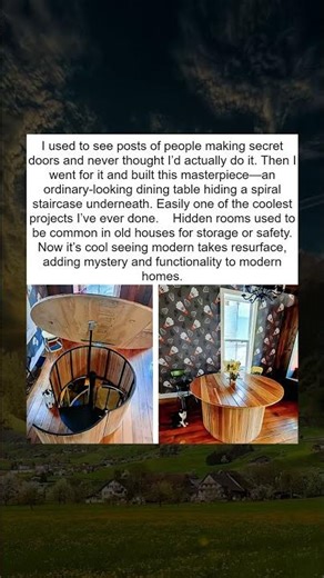 Hidden Staircase Under Dining Table 🤯