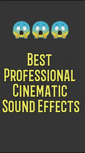 Cinematic Sound Effects For Video Editing #videoeditingsound