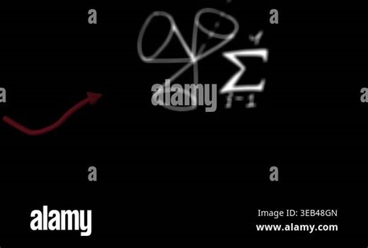 Animation of mathematical equations over blue background. mathematical equations, technology and digital interface concept digitally generated video.
