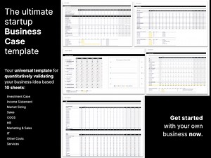 Editable Business Case Template: Excel Business Plan and Financial Modelling (digital Download) - Etsy UK