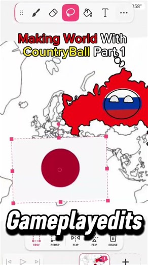 Making World Map With Countryball Part 1 #shorts