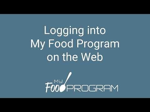 Logging into My Food Program on the Web
