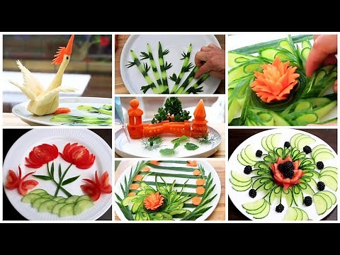 5 Super Salad Decoration For School Competition Ideas - Vegetable Carving Competition