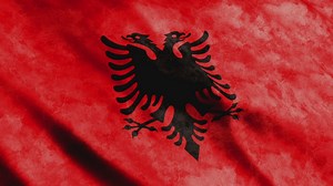 Albania flag, Animation in full screen - Free Stock Video
