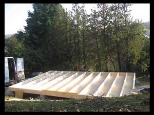 Fabrication et pose d'une dalle en bois