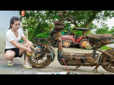Epic Motorbike Rebuild by Skilled Girl Mechanic – Complete Transformation! #bikelife #girlmechanic