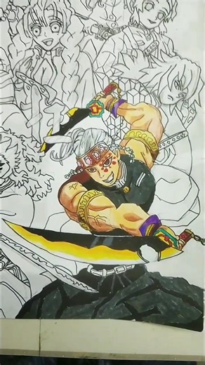 All hashira part-1 'Sound hashira' Tengen #drawing #demonslayer #animedrawing #hashira #animeart