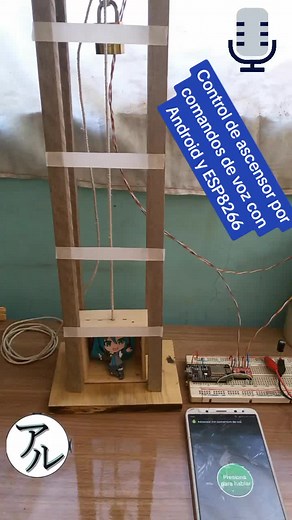 Control de ascensor por comandos de voz con Android y ESP8266 #control #ascensor #4pisos #comandodevoz #speech #android #smartphone #esp8266 #micropython #iot #wifi #electronica #programacion #microcontrolador #ArmandoCircuitos #parati #fyp #proyecto #ingenieria #robotica #domotica #maqueta