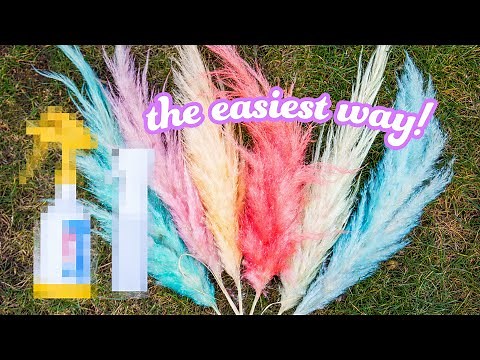 How to Dye Pampas Grass FAST & EASY ✿ Beautiful Wedding Decoration