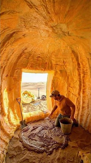 I Built a Traditional Mud House Inside a Giant Melon in the Desert 🍈🏜️