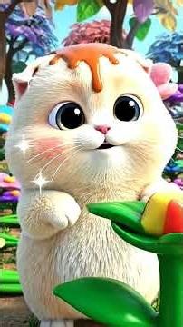 Flan Cat's Gummy Garden! 🍬 Funny Sticky Situation #shorts