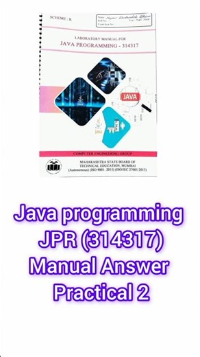 Java programming Manual Answer Practical 2 #learn_computer_with_nupur #java_programming #msbte