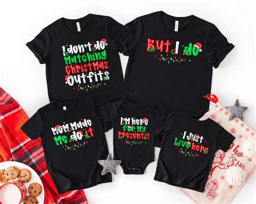 Funny Family Christmas T-shirts: Humorous Matching Xmas Outfits - Etsy