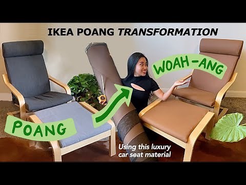IKEA Transformation! Reupholstering my Poang with perforated faux *vegan* leather | A 2-day DIY vlog