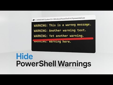 Hide the Yellow Warning Output in PowerShell