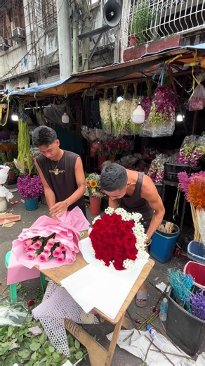 Ecuadorian Red Roses Bouquet from Dangwa Market