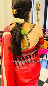 Crocheted Jamini flower strings using woolen threads | Krsaangi