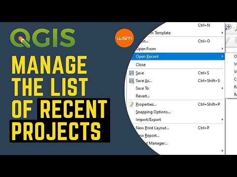 QGIS - How to manage the list of recent projects