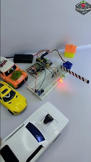 ESP32 Automatic Gate Project | IR Sensor + LEDs + Servo Motor#ESP32 #IRSensor #SmartGate #TollGate