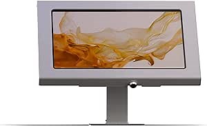 TABcare Anti-Theft Security Metal Desktop Stand for iPad 10 10.9" 2022 with 360 Swivel & 180 Tilting Stand (White)