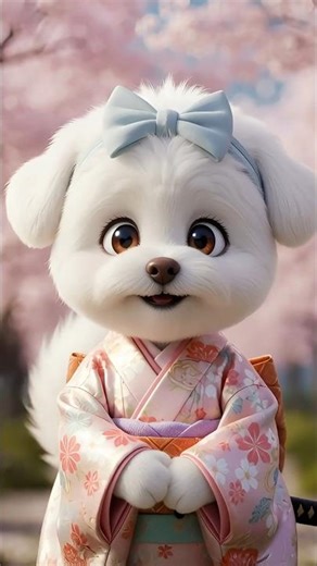 Cute Dog Samurai Slices Watermelon