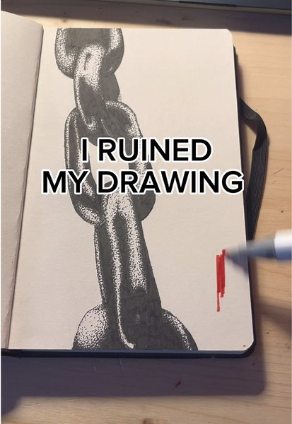 I RUINED MY DRAWING 😭 DAY 13 OF 30 OF TRYING TO DRAW ✍️ Tryna learn new stuff this year #sketch #sketchbook #sketchdaily #pointillism #tattoos #drawingoftheday #30daychallenge #graffiti