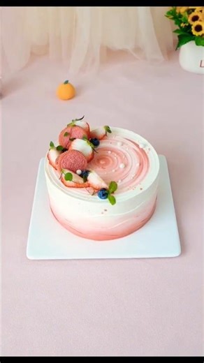 So Satisfying Cake Decorating😍|Perfect Cream Finish #Shorts