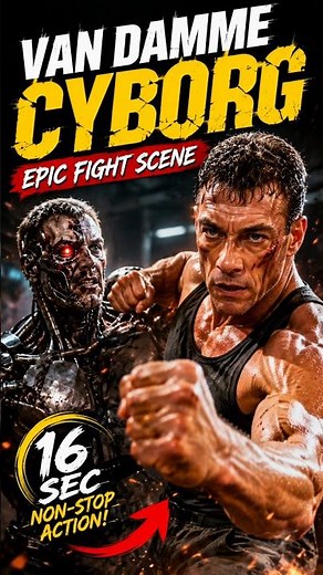Van Damme's Most Brutal Fight ⚡ | Cyborg (1989) Best Action Scene 🔥 #Shorts